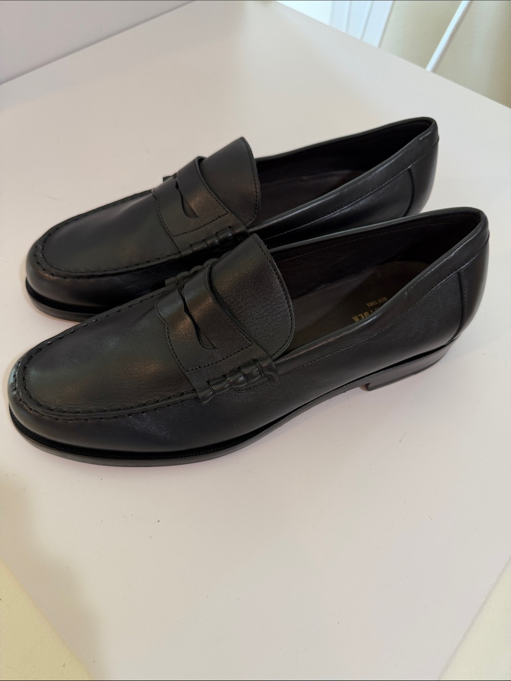 Todd Snyder Classic Men's Black Leather Penny Loafers Sz 11.  New. Tub8